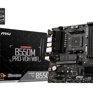 MSI B550M PRO-VDH WIFI DDR4 4400MHZ 1XVGA 1XHDMI 1XDP 2XM.2 USB 3.2 MATX AM4 (AMD 5000/4000G/3000 SERİLERİ İLE UYUMLU)