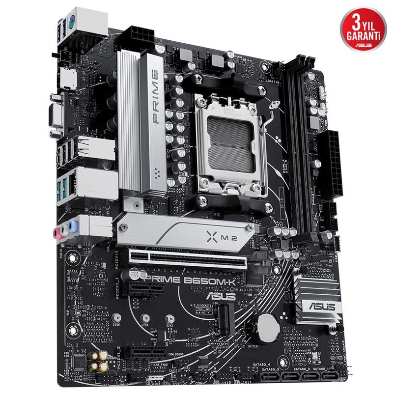 ASUS PRIME B650M-K DDR5 6400MHZ 1XVGA 1XHDMI 2XM.2 USB 3.2 MATX AM5 (AMD AM5 9000/8000/7000 SERİLERİ İLE UYUMLU) - Görsel 4