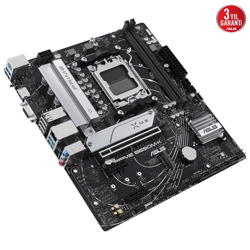 ASUS PRIME B650M-K DDR5 6400MHZ 1XVGA 1XHDMI 2XM.2 USB 3.2 MATX AM5 (AMD AM5 9000/8000/7000 SERİLERİ İLE UYUMLU) - Görsel 5
