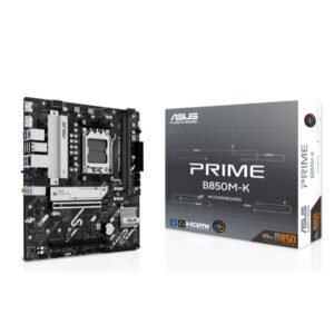 ASUS PRIME B850M-K DDR5 8400MHZ 1XHDMI 1XDP 2XM.2 USB2.0 MATX AM5(AMD AM5 9000/8000/7000 SERİLERİ İLE UYUMLU)