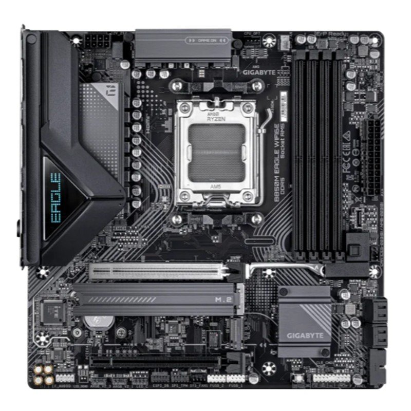 GIGABYTE B850M EAGLE WIFI6E DDR5 8200MHZ 1XHDMI 1XDP 1XM.2 USB MATX AM5 (AMD AM5 9000/8000/7000 SERİLERİ İLE UYUMLU) - Görsel 2