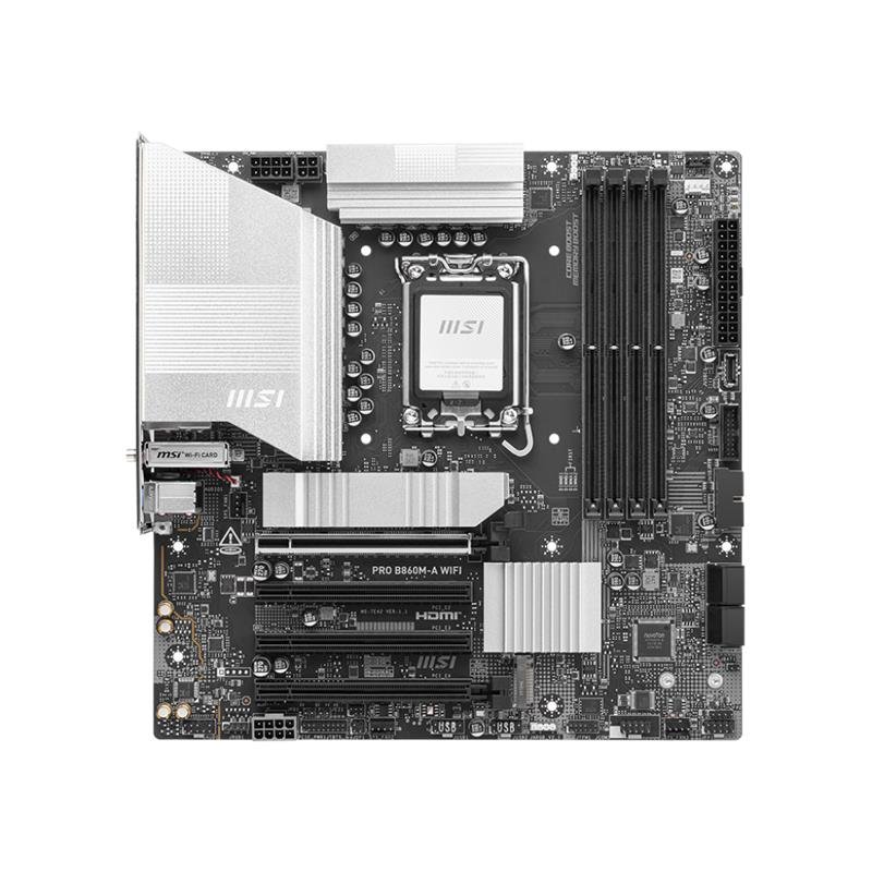 MSI PRO B860M-A WIFI DDR5 8800MT/S 1XHDMI 1XDP 3XM.2 MATX 1851P (INTEL ULTRA PROCESSORS SERIES2) - Görsel 2