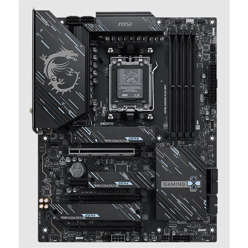MSI X870E GAMING PLUS WIFI DDR5 8200MT/S 1XHDMI 3XM.2 USB ATX AM5 (AMD AM5 9000/8000/7000 SERİLERİ İLE UYUMLU) - Görsel 2
