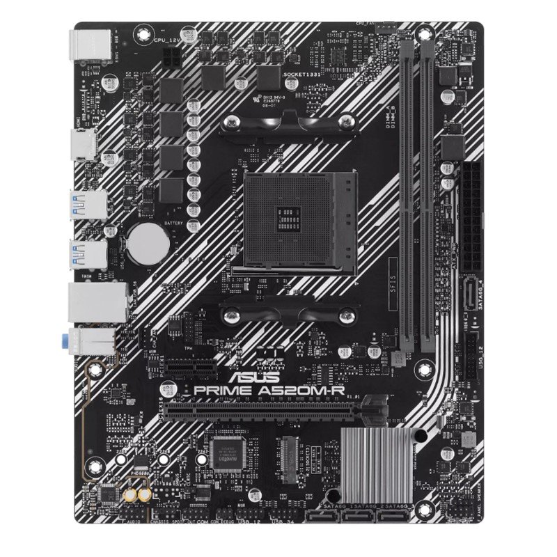 ASUS PRIME A520M-R DDR4 5100MHZ 1XHDMI 1XM.2 USB2.0 MATX AM4 (AMD AM4 5000/4000 /3000 SERİLERİ İLE UYUMLU) - Görsel 2