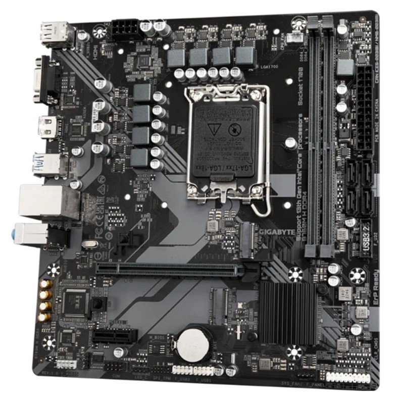 GIGABYTE B760M-H DDR4 3200MHZ 1XVGA 1XHDMI 1XM.2 USB 3.2 MATX 1700P (12. / 13. VE 14. NESİL İŞLEMCİ UYUMLU) - Görsel 4