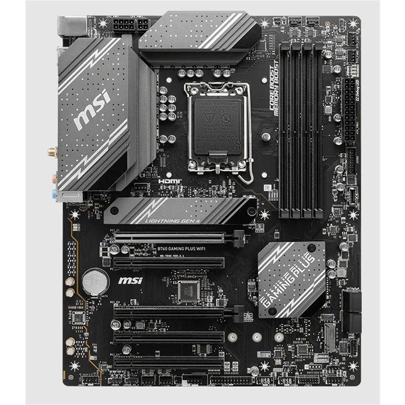 MSI B760 GAMING PLUS WIFI DDR4 5333MHZ 1XHDMI 1XDP 2XM.2 USB ATX 1700P (12. / 13. VE 14. NESİL İŞLEMCİ İLE UYUMLU) - Görsel 2