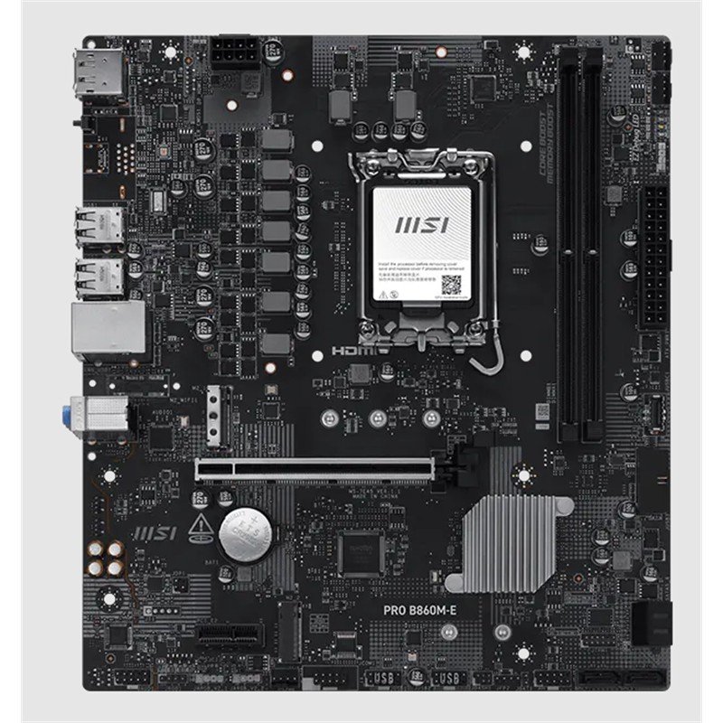 MSI PRO B860M-E DDR5 9066MHZ 1XHDMI 1XDP 2XM.2 USB MATX 1851P(INTEL ULTRA PROCESSORS SERIES 2) - Görsel 2