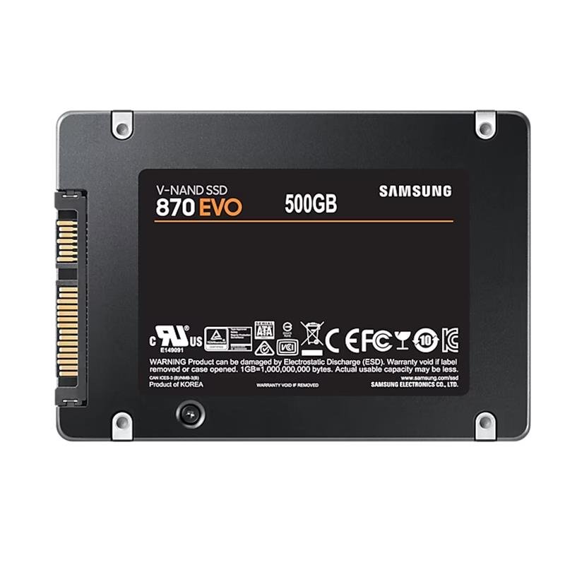 500 GB 870 EVO SAMSUNG 2.5 SATA3 MZ-77E500BW 560-530 MB/S SAMSUNG TR GARANTILI - Görsel 2