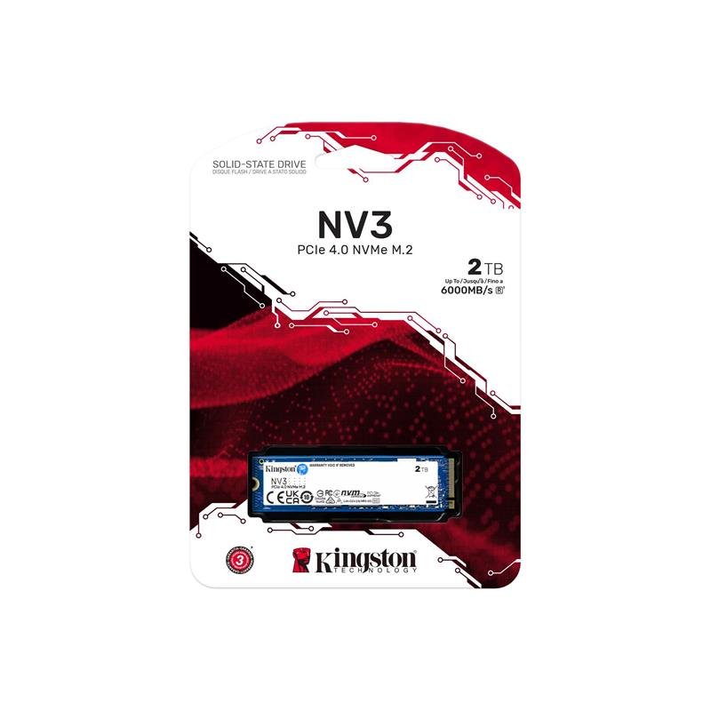 2 TB KINGSTON NV3 M.2 NVME PCIE GEN4 6000/5000MBS SNV3S/2000G - Görsel 3