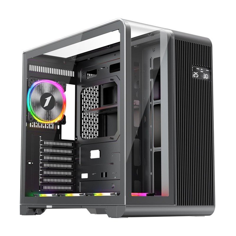 1ST PLAYER RT7 SİYAH DIGITAL 850W 80+ GOLD FULL MODÜLER 4X12CM ARGB 3 TARAFLI TEMPERLİ CAM USB 3.0 - TYPE C ATX KASA