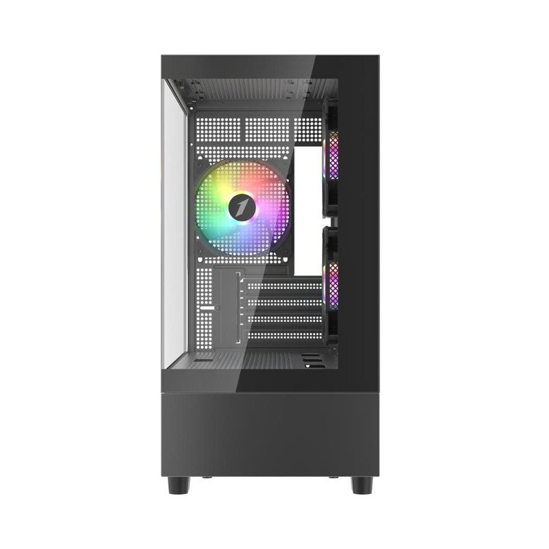 1ST PLAYER MIKU Mİ5 SİYAH 750W 80+ ATX 3.1 SILVER ARGB 6X12CM FAN TEMPERLİ CAM USB 3.0 M-ATX KASA - Görsel 4