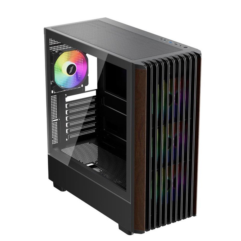 1ST PLAYER WD5 SİYAH 750W 80+ SILVER ATX 3.1 ARGB 4X12CM FAN TEMPERLİ CAM USB 3.0 ATX KASA - Görsel 2