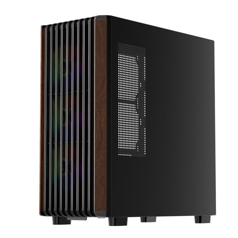 1ST PLAYER WD5 SİYAH 750W 80+ SILVER ATX 3.1 ARGB 4X12CM FAN TEMPERLİ CAM USB 3.0 ATX KASA - Görsel 3