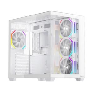 1ST PLAYER BV7 BEYAZ ACK 750W 80+ BRONZE ARGB 4X12CM FAN PANORAMİK TEMPERLİ CAM USB 3.0 ATX KASA