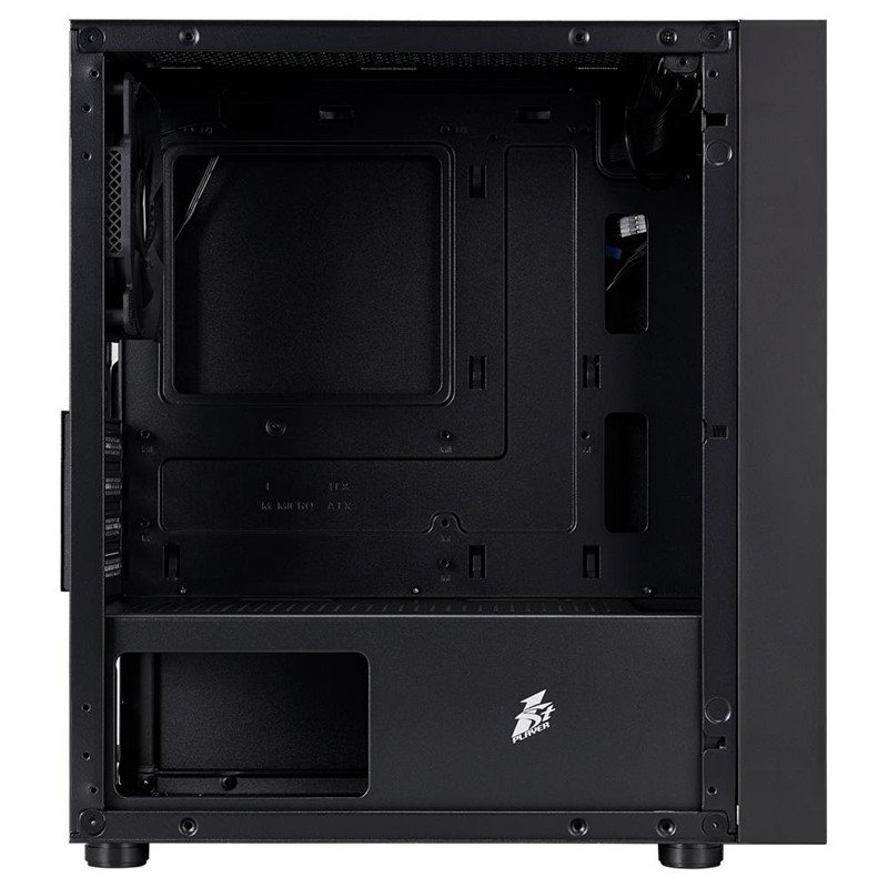 1ST PLAYER BLACK SIR B5M SİYAH FK 400W 3X12CM FAN TEMPERLİ CAM USB 3.0 M-ATX KASA - Görsel 6