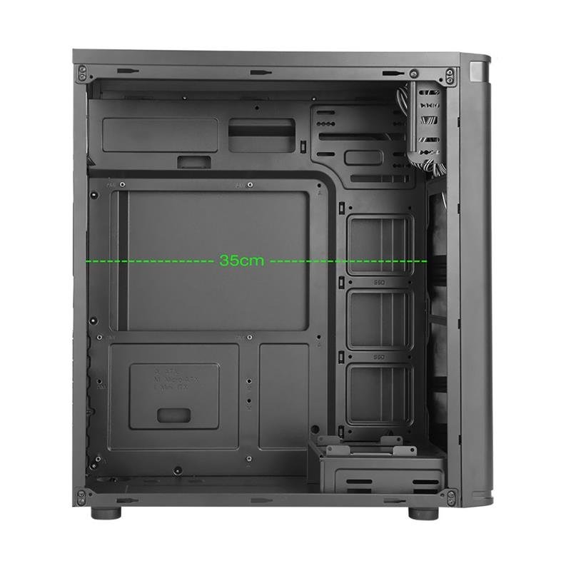 FRISBY FC-2910B 300W 1X120MM FAN USB 2.0 MİDİ TOWER SİYAH KASA - Görsel 2