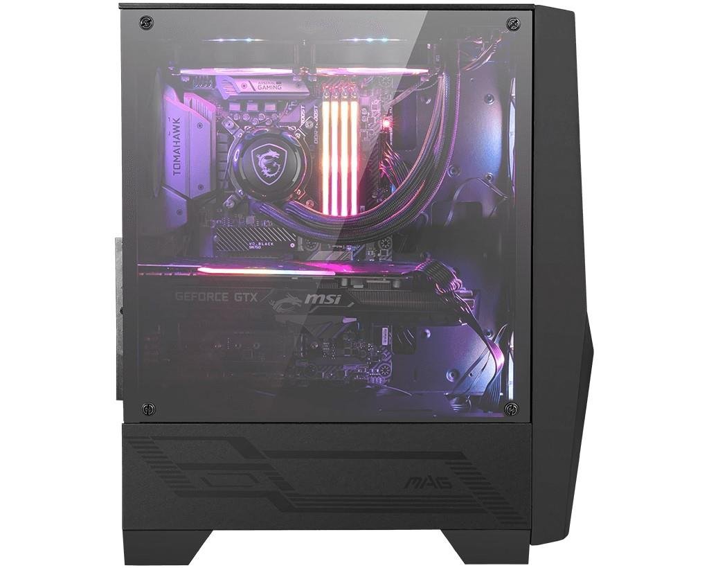 MSI MAG FORGE 100R TEMPERLI CAM ARGB PSU YOK 2X120MM 1X120MM GAMING ATX KASA SİYAH - Görsel 3