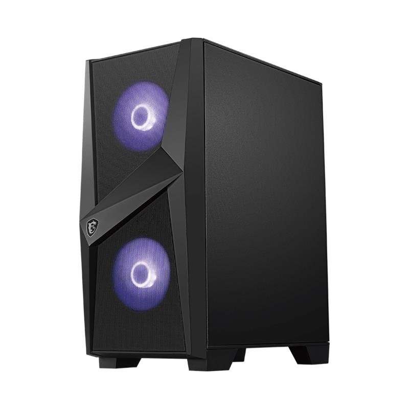 MSI MAG FORGE 100M TEMPERLI CAM 2X120MM 1X120MM ARGB FAN PSU YOK GAMING SİYAH KASA - Görsel 3