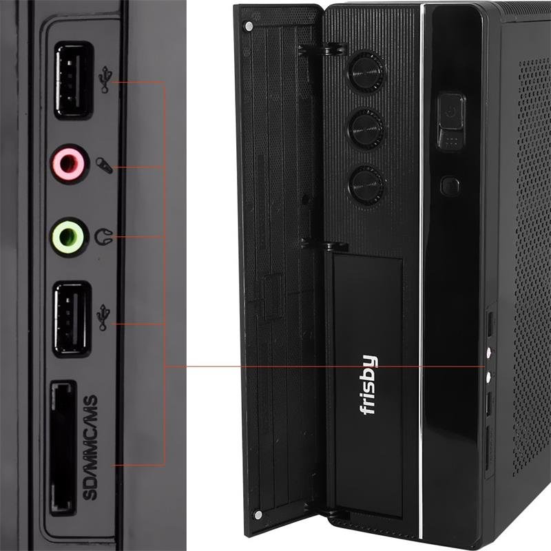 FRISBY FC-S6020B 300W 1X80MM FAN USB 2.0 SLIM TOWER SİYAH KULPLU KASA - Görsel 5