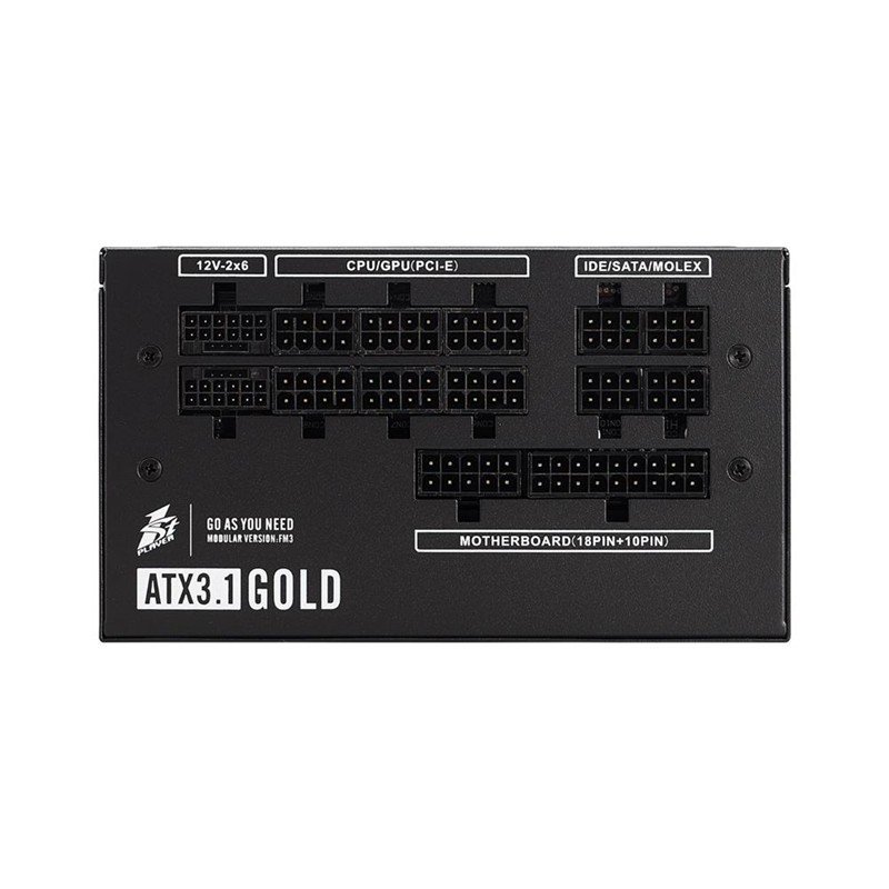 1ST PLAYER NGDP 750W 80+ GOLD ATX3.1/PCle 5.1 JAPON KAPASİTÖR FULL MODÜLER APFC 10 YIL GARANTİLİ SİY - Görsel 5