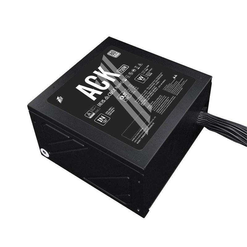 1ST PLAYER ACK 750W 80+ AKTİF PFC 14CM FAN 5 YIL GARANTİLİ SİYAH GÜÇ KAYNAĞI - Görsel 2
