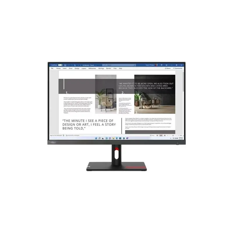 27 LENOVO S27I-30 THINKVISION 63DFKAT4TK FHD 4MS 100HZ HDMI+VGA WLED MONITOR (3 YIL GARANTİ) - Görsel 2