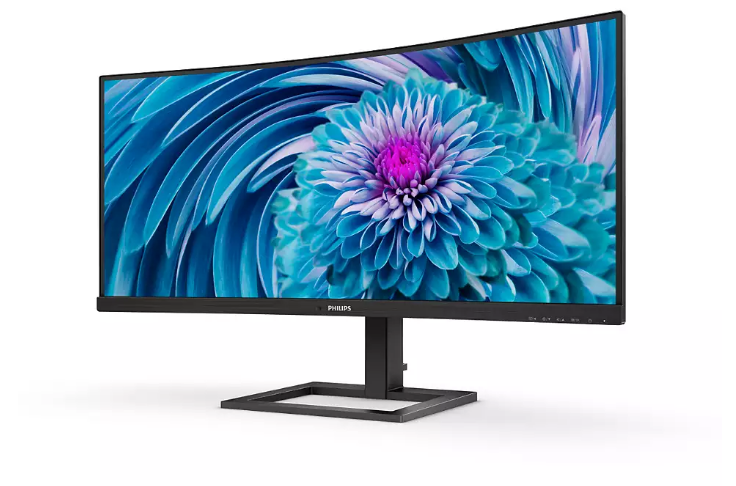 34 PHILIPS 346E2CUAE/00 4MS 100MHZ 1XHDMI 1XDP WQHD 3440 X 1440 USB-C HOPARLÖR YÜKSEKLİK AYARI CURVED VESA SİYAH - Görsel 2