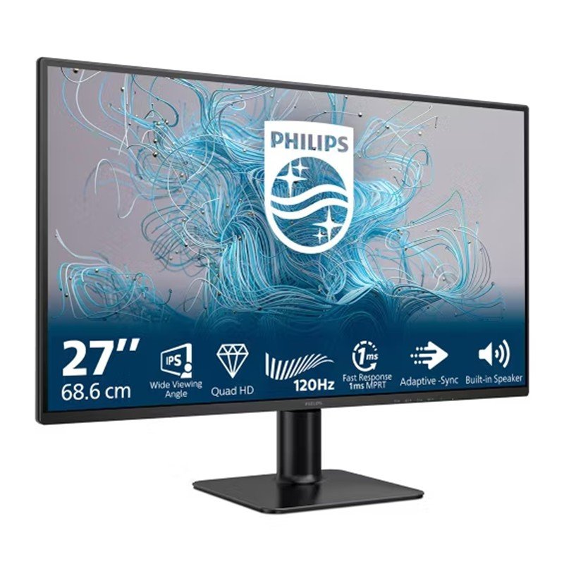 27 PHILIPS 27E2N2500/01 IPS 1MS 120HZ 1XHDMI 1XDP 2K QHD 2560X1440 FLICKER-FREE VESA SİYAH - Görsel 2