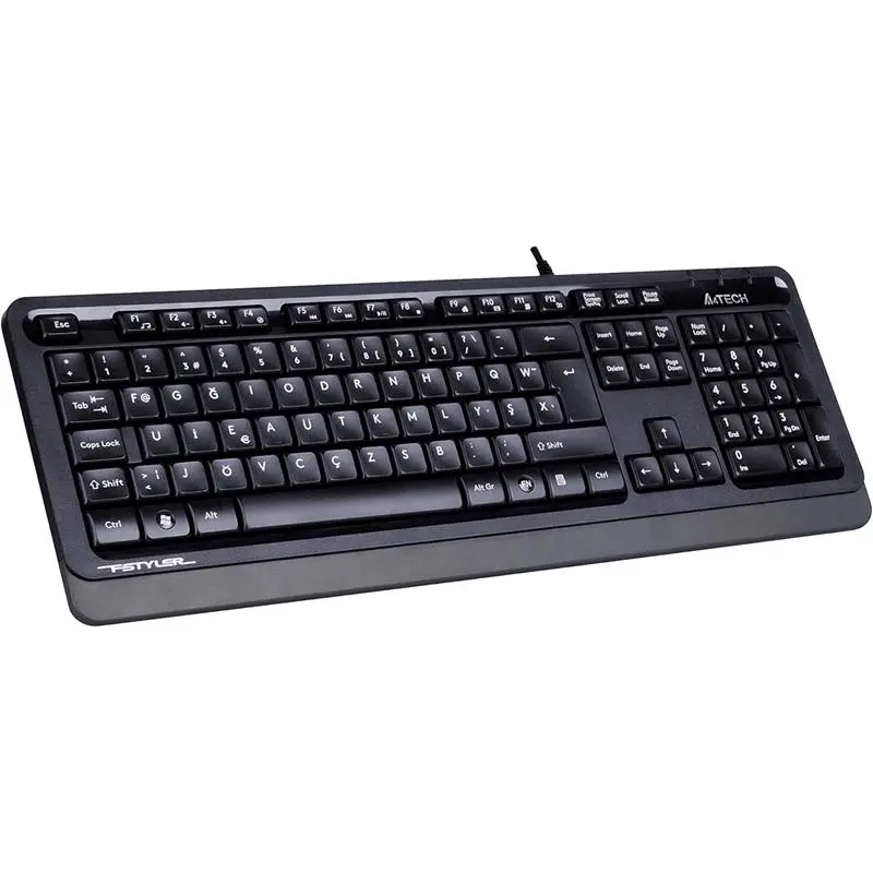 A4 TECH FK10 F TR MM GRİ/SİYAH USB KABLOLU KLAVYE - Görsel 2