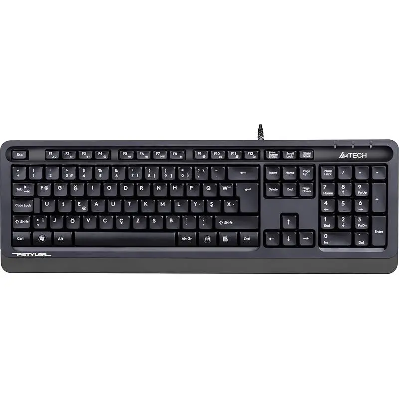 A4 TECH FK10 F TR MM GRİ/SİYAH USB KABLOLU KLAVYE - Görsel 4