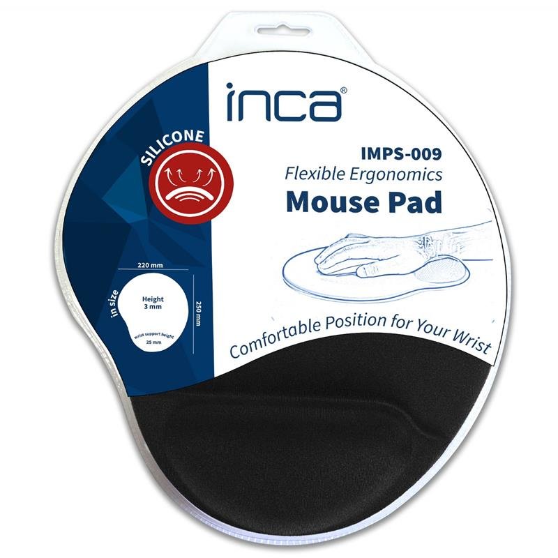 INCA IMPS-009 BILEK DESTEKLI SILIKON MOUSE PAD - Görsel 3