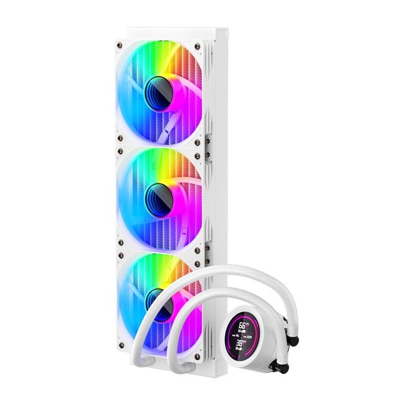 1ST PLAYER THUNDERSTORM TS4 360MM BEYAZ ARGB DİJİTAL SICAKLIK GÖSTERGELİ AM5, AM4 / LGA 1851, 1700 İŞLEMCİ SIVI SOĞUTUCU - Görsel 2